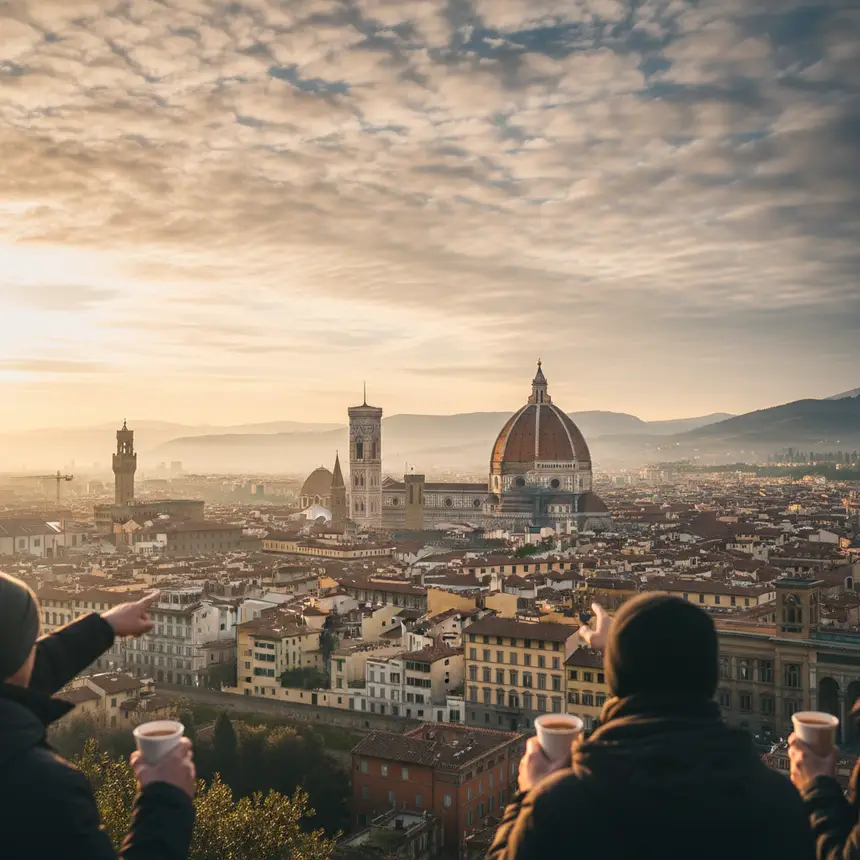 Florence Giotto's Bell Tower panorama